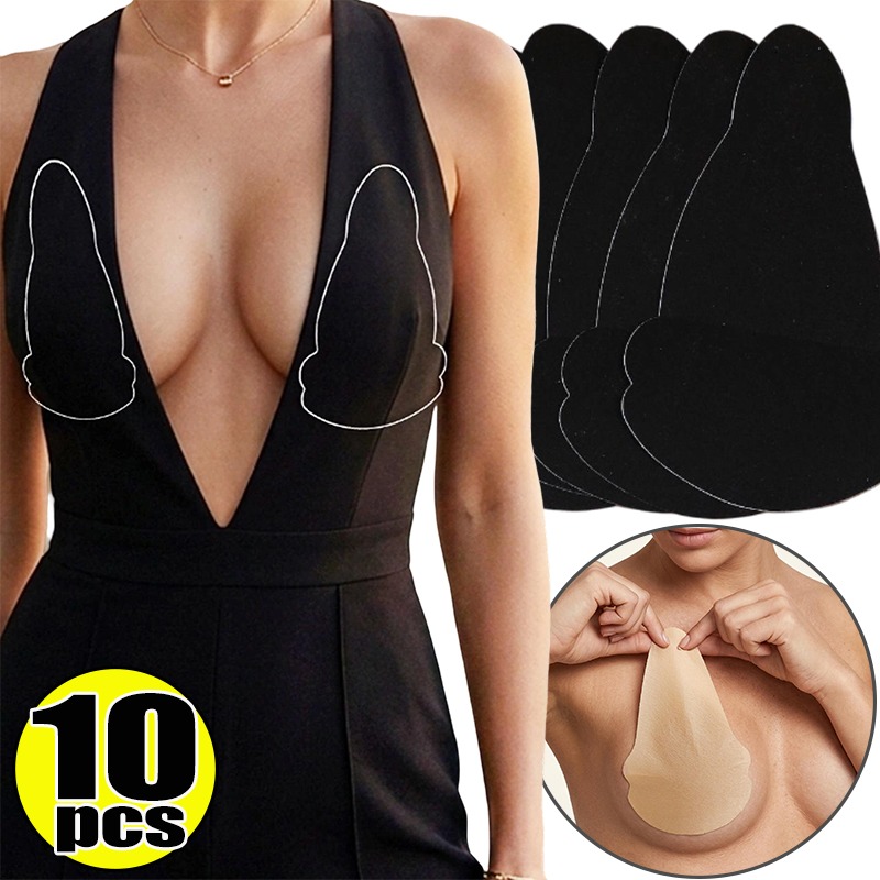 Strapless Bra Adhesive - 5 пар многоразовых клейких накладок для